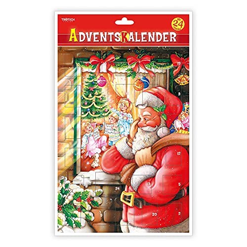 Trötsch Adventskalender Weihnachtsmann am Fenster Adventskalender mit Türchen: Weihnachtskalender Bildkalender Türchenkalender von TROTSCH