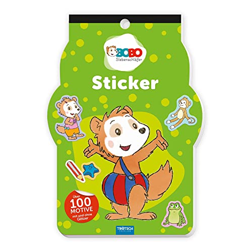 Trötsch Bobo Siebenschläfer Stickerblock: mehr als 100 Sticker mit und ohne Glitzer von Trötsch Verlag