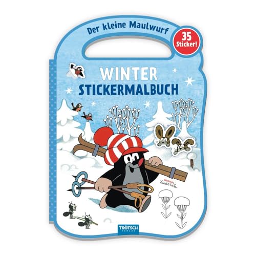 Trötsch Der kleine Maulwurf Winter-Stickermalbuch: Malbuch Beschäftigungsbuch Ausmalbuch Stickerbuch