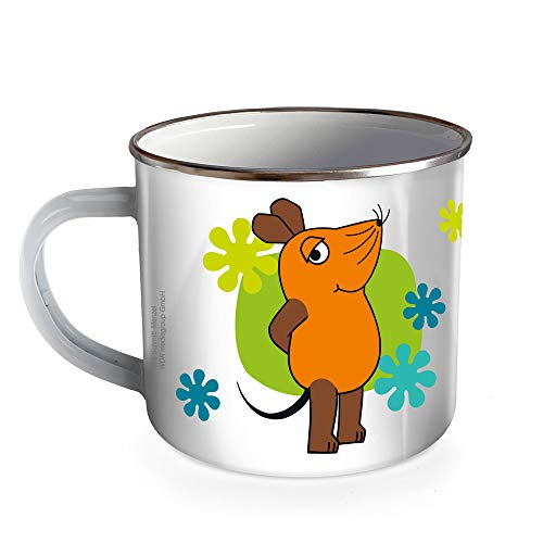 Trötsch Die Maus Emaille Becher Tasse Maus: Kaffeetasse Teetasse Geschenkidee Geschenk Tasse Emaillebecher von TROTSCH