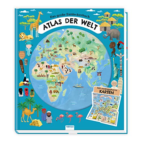 TRÖTSCH - Atlas der Welt | Kinderatlas mit detailreichen Illustrationen und spannenden Fakten über die Erde, Natur und Menschen. Kinderbuch mit ... Entdeckerbuch Vorlesebuch Lernbuch TRÖTSCH - Atlas der Welt | Kinderatlas mit detailreichen Illustrationen und spannenden Fakten über die Erde, Natur und Menschen. Kinderbuch mit ... Entdeckerbuch Vorlesebuch Lernbuch