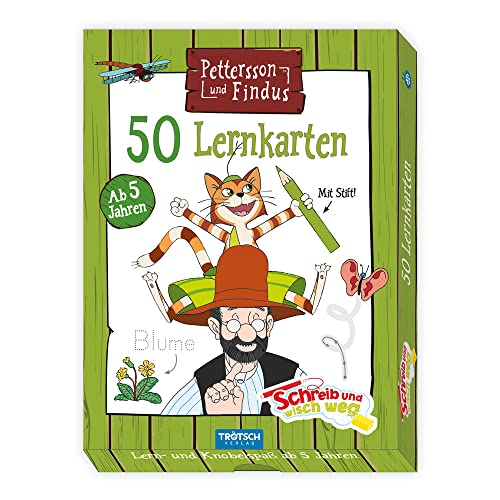 Trötsch Pettersson und Findus Schreib und wisch weg Lernkarten: Übungskarten Lernspiel Vorschule Grundschule Trötsch Pettersson und Findus Schreib und wisch weg Lernkarten: Übungskarten Lernspiel Vorschule Grundschule