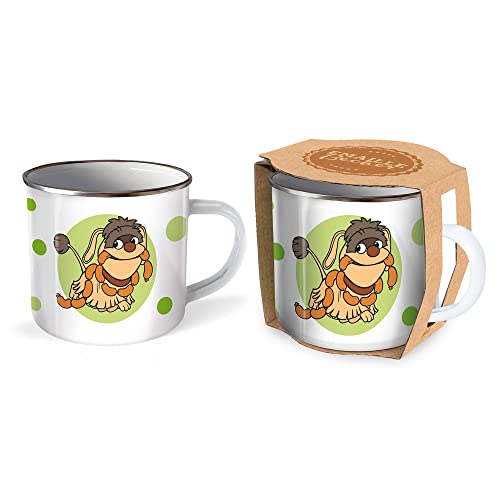 Trötsch Unser Sandmännchen Emaille Becher Tasse Moppi: Kaffeetasse Teetasse Geschenkidee Geschenk Tasse Emaillebecher von Edition A. Trötsch