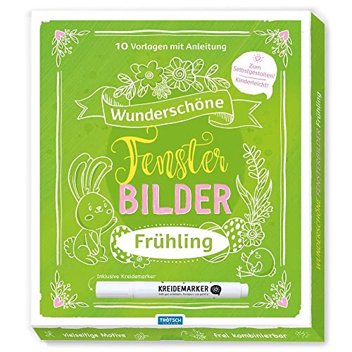 Trötsch Wunderschöne Fensterbilder mit Kreidemarker Frühjahr Mappe mit Vorlagen und Kreidemarker von TROTSCH