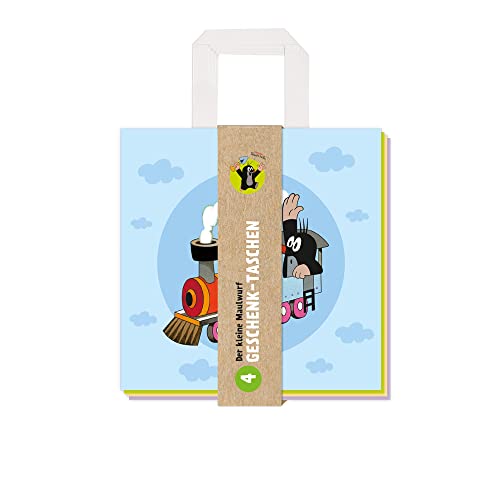 Trötsch Der kleine Maulwurf Papiertaschenset medium 4er Set: Tragetasche Papiertüte Geschenktüte Henkeltasche von Trötsch Verlag