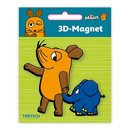Trötsch Die Maus Magnet Maus und Elefant: Magnet für Kühlschrank Whiteboards oder Büroschränke von Trötsch Verlag