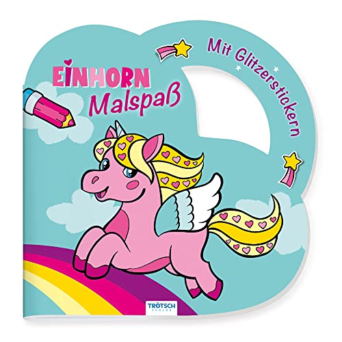 Trötsch Malbuch Stickermalbuch Einhorn Malspaß: Malbuch Stickerbuch Geschenkidee Einhörner Einhorn Glitzer wiederverwendbare Sticker Kreativ Kinder ... (Einhornwelt: Alles rund ums Einhorn)