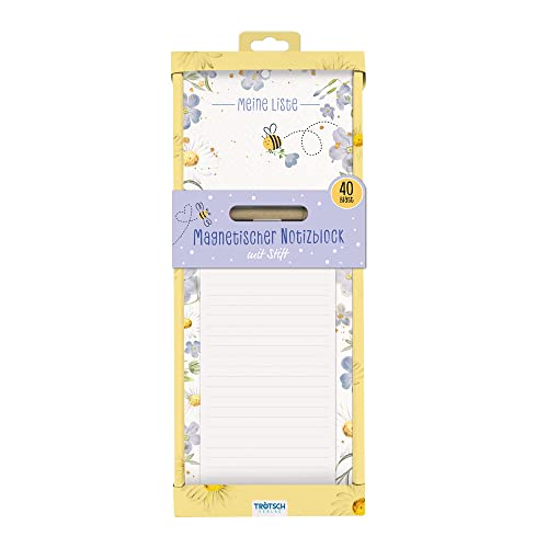 Trötsch Notizblock mit Stift und Magnet Bienchen: Notizblock Geschenk Geschenkidee Erinnerung Merkzettel Trötsch Notizblock mit Stift und Magnet Bienchen: Notizblock Geschenk Geschenkidee Erinnerung Merkzettel von Trötsch Verlag