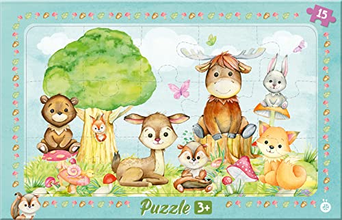 Trötsch Rahmenpuzzle Waldfreunde: Kinder Kinderspielzeug Puzzle Rahmenpuzzle Geschenk Geschenkidee Waldfreunde