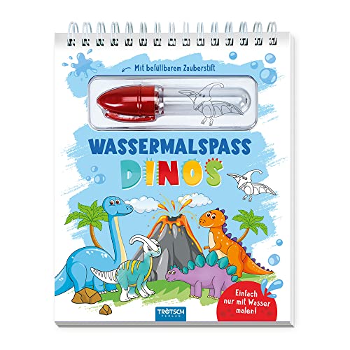Trötsch Wassermalspaß mit Zauberstift Dinosaurier: Malblock mit nachfüllbarem Wassermalstift Ausmalblock Zauberstift Wasser Dinosaurier Malspaß Bilder ... (Dinosaurierwelt: Alles rund um die Dinos) Trötsch Wassermalspaß mit Zauberstift Dinosaurier: Malblock mit nachfüllbarem Wassermalstift Ausmalblock Zauberstift Wasser Dinosaurier Malspaß Bilder ... (Dinosaurierwelt: Alles rund um die Dinos)