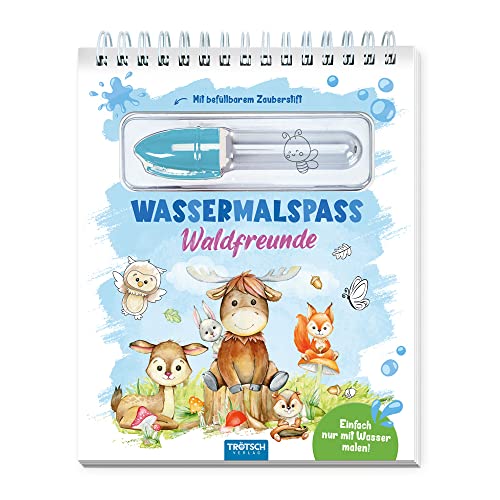 Trötsch Wassermalspaß mit Zauberstift Waldfreunde: Malblock mit nachfüllbarem Wassermalstift Zauberstift Malspaß Wasser Farben Ausmalblock Waldfreunde Ausmalen Malbuch Trötsch Wassermalspaß mit Zauberstift Waldfreunde: Malblock mit nachfüllbarem Wassermalstift Zauberstift Malspaß Wasser Farben Ausmalblock Waldfreunde Ausmalen Malbuch