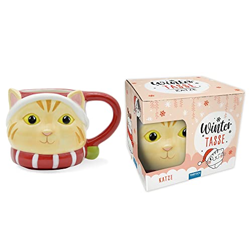 Trötsch Wintertasse Katze groß: Kaffeetasse Teetasse Geschenkidee Geschenk Tasse Katzenliebhaber von Trötsch Verlag
