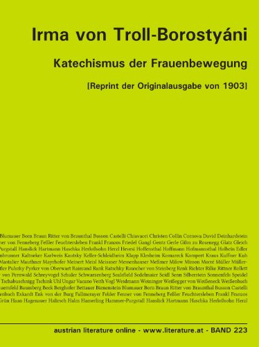 Katechismus der Frauenbewegung: [Reprint der Originalausgabe von 1903] von University of Innsbruck