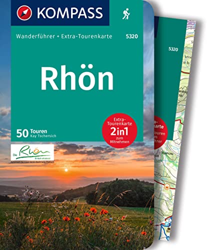 KOMPASS Wanderführer Rhön, 50 Touren mit Extra-Tourenkarte: GPS-Daten zum Download