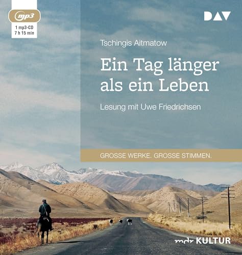 Ein Tag länger als ein Leben: Lesung mit Uwe Friedrichsen (1 mp3-CD) von Audio Verlag Der GmbH