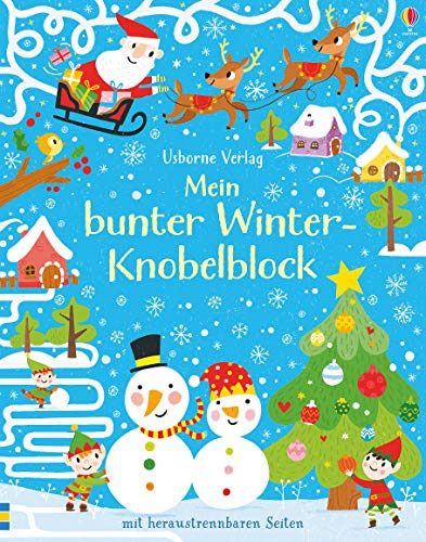 Mein bunter Winter-Knobelblock: mit heraustrennbaren Seiten (Usborne Mitmach-Blöcke)