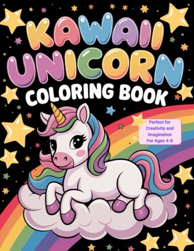 Kawaii Unicorn Coloring Book: A Motivational and Fun Coloring Adventure for Kids Ages 4-8: 50 Inspiring Unicorn Designs: Creative Color Guidance: Perfect Activity for Preschool & Elementary Kids von Independently published