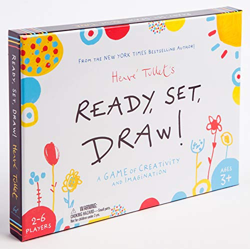 Ready Set Draw: A Game of Creativity and Imagination (Drawing Game for Children and Adults, Interactive Game for Preschoolers to Kids Ages 5-6) (Press Here by Herve Tullet)