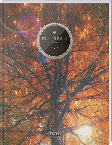 TULPE Blanko Notizbuch A4 „C056 Herbstlaub“ (140+ Seiten, Vintage Softcover, Seitenzahlen, Register, Weißes Papier - Dickes Notizheft, Skizzenbuch, Zeichenbuch, Blankobuch, Sketchbook) von CREATESPACE