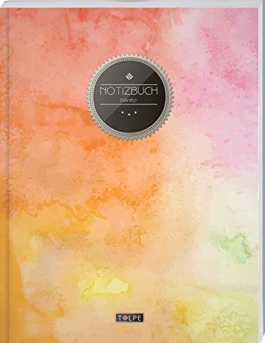 TULPE Blanko Notizbuch A4 „C072 Bunte Wände“ (140+ Seiten, Vintage Softcover, Seitenzahlen, Register, Weißes Papier - Dickes Notizheft, Skizzenbuch, Zeichenbuch, Blankobuch, Sketchbook) von CREATESPACE