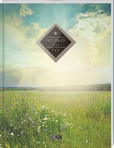 TULPE Kariertes Notizbuch A4 „C013 Sonnenaufgang“ (140+ Seiten, Vintage Softcover, Doppelrand, Seitenzahlen, Register - Dickes Notizheft, Matheheft, ... Schulheft, Tagebuch, Kariertes Heft Nr 26) von CREATESPACE