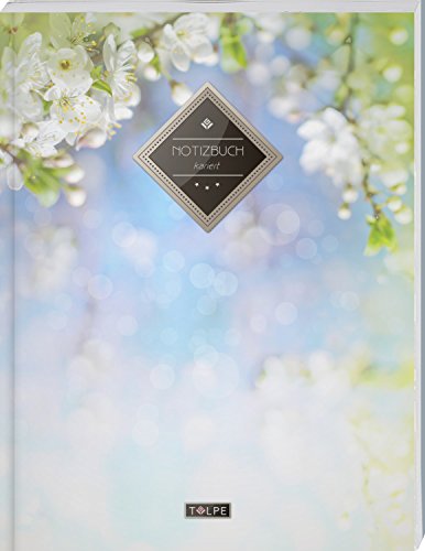 TULPE Kariertes Notizbuch A4 „C071 Frühlingsblüher“ (140+ Seiten, Vintage Softcover, Doppelrand, Seitenzahlen, Register - Dickes Notizheft, Matheheft, ... Schulheft, Tagebuch, Kariertes Heft Nr 26) von CREATESPACE