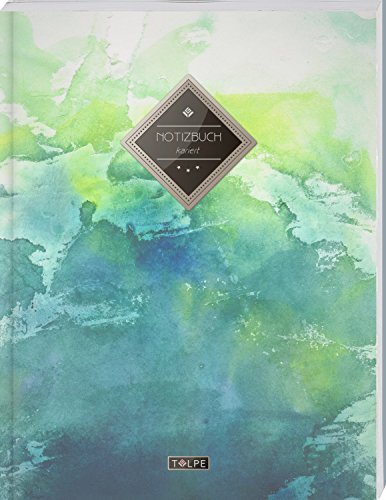 TULPE Kariertes Notizbuch A4 „C003 Grunge“ (140+ Seiten, Vintage Softcover, Doppelrand, Seitenzahlen, Register - Dickes Notizheft, Matheheft, Skizzenbuch, Schulheft, Tagebuch, Kariertes Heft Nr 26) von CREATESPACE