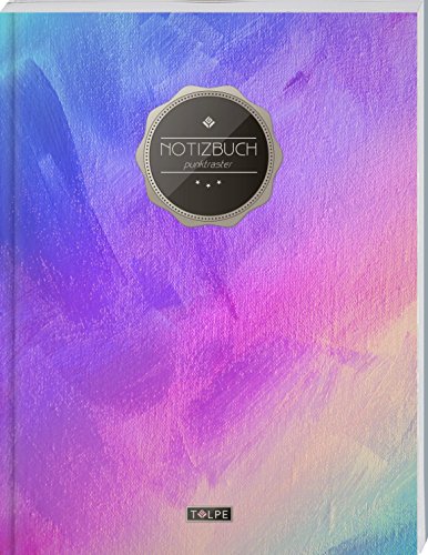 TULPE Punktraster Notizbuch A4 „C053 Leinwand“ (140+ Seiten, Vintage Softcover, Punktkariertes Papier - Bullet Journal, Dickes Notizheft, Skizzenbuch, Tagebuch, Gepunktete Seiten, Dot Grid Notebook) von CREATESPACE
