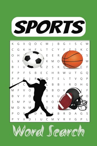 Sports Word Search Puzzle Book: easy to read print about sports. 50+puzzles von Independently published