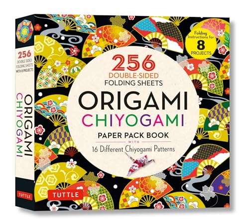 Origami Chiyogami Paper Pack Book: 256 Double-sided Folding Sheets (Includes Instructions for 8 Projects): 256 Double-Sided Folding Sheets (Includes Instructions for 8 Models) von Tuttle Publishing