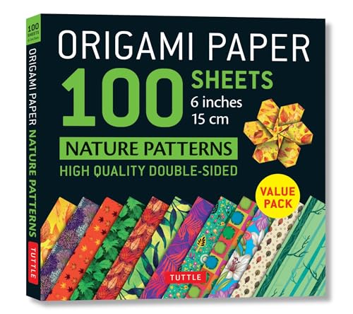 Origami Paper 100 Sheets Nature Patterns 6 (15 CM): Tuttle Origami Paper: High-Quality Origami Sheets Printed with 12 Different Designs (Instructions for 8 Projects Included) von Tuttle Publishing