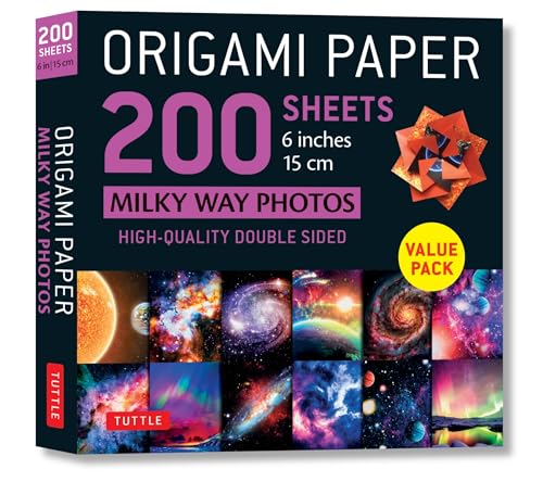 Origami Paper 200 Sheets Milky Way Photos: Tuttle Origami Paper: High-quality Double Sided Origami Sheets Printed With 12 Different Photographs - Includes Instructions for 6 Projects