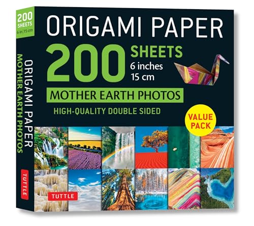 Origami Paper 200 Sheets Mother Earth Photos: Tuttle Origami Paper: High-quality Double Sided Origami Sheets Printed With 12 Different Photographs Instructions for 6 Projects Included