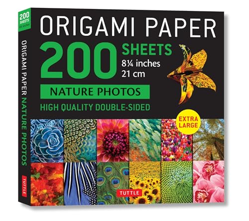 Origami Paper 200 Sheets Nature Photos: Extra Large Tuttle Origami Paper: High-quality Double Sided Origami Sheets Printed With 12 Different Photographs Instructions for 6 Projects Included