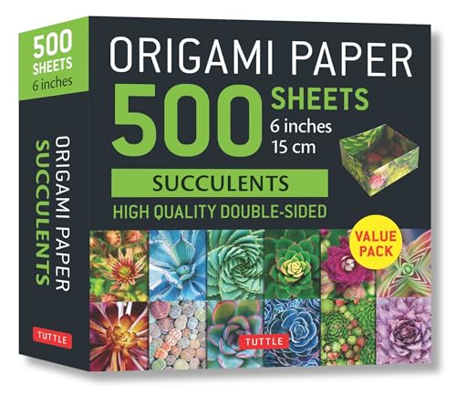 Origami Paper 500 Sheets Succulents: Tuttle Origami Paper: High-quality, Double-sided Origami Sheets With 12 Different Photographs - Instructions for 6 Projects Included von Tuttle Publishing