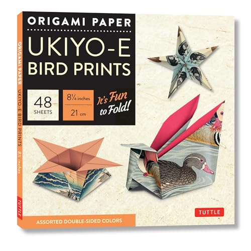 Origami Paper 8 1/4 in 21 Cm Ukiyo-e Bird Print 48 Sheets: Tuttle Origami Paper: Double-sided Origami Sheets Printed With 8 Different Designs: Instructions for 6 Projects Included von Tuttle Publishing