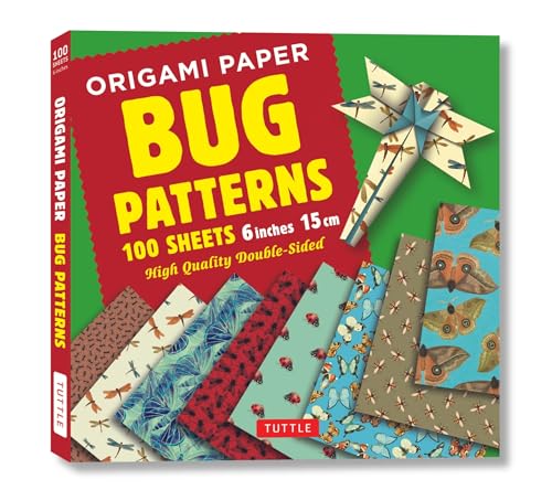 Origami Paper Bug Patterns - 6 inch (15 cm) - 100 Sheets: Tuttle Origami Paper: High-Quality Origami Sheets Printed with 8 Different Designs: Tuttle ... Designs: Instructions for 8 Projects Included von Tuttle Publishing