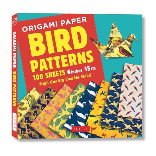 Origami Paper Sheets Bird Patterns: Tuttle Origami Paper: Double-sided Origami Sheets Printed With 8 Different Designs Instructions for 8 Projects Included von Tuttle Publishing