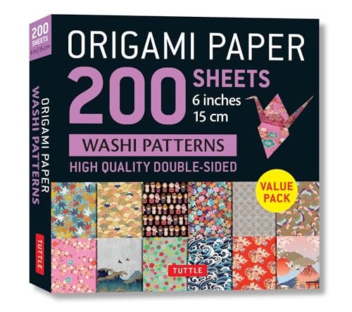 Origami Paper: 200 Sheets; Washi Patterns; High Quality Double-Sided Origami Paper: 200 Sheets; Washi Patterns; High Quality Double-Sided