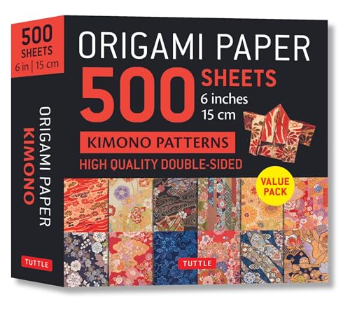 Origami Paper 500 Sheets Kimono Flowers 6" 15 Cm von Tuttle Publishing