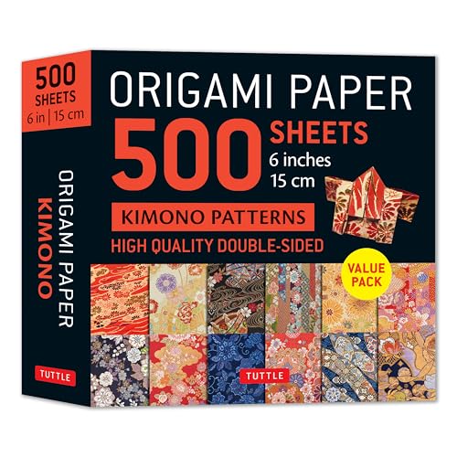 Origami Paper 500 Sheets Kimono Flowers 6" 15 Cm von Tuttle Publishing