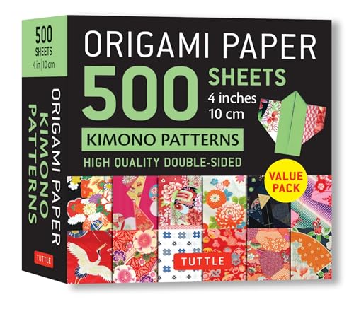 Origami Paper Sheets Kimono Patterns: 500 Sheets, High Quality Double Sided