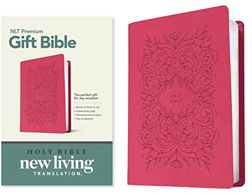 Holy Bible: Bible Nlt Red Letter, Leatherlike, Very Berry Pink Vines von Tyndale