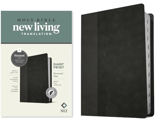 Holy Bible: NLT, Black/Onyx, Leatherlike, Filament Enabled Edition Red Letter, Personal Size Giant Print Bible von Tyndale House Publishers