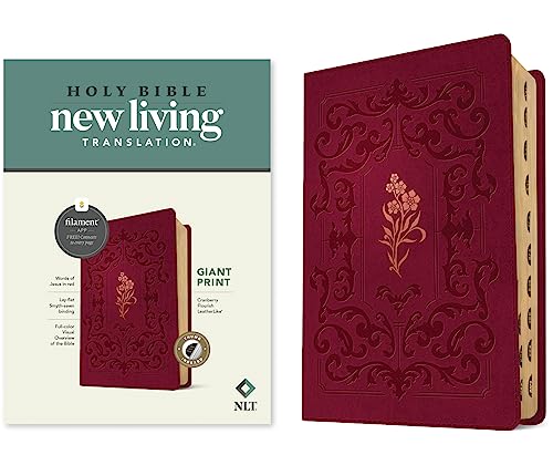 Holy Bible: New Living Translation, Cranberry Flourish, Leatherlike, Filament-Enabled Edition, Red Letter Holy Bible: New Living Translation, Cranberry Flourish, Leatherlike, Filament-Enabled Edition, Red Letter