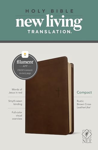 Holy Bible: New Living Translation, Filament Enabled Edition, Rustic Brown, Leatherlike, Red Letter