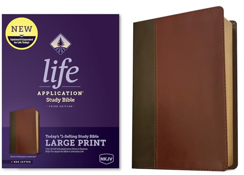 Holy Bible: Nkjv Life Application Study Bible, Red Letter, Leatherlike, Brown/Mahogany