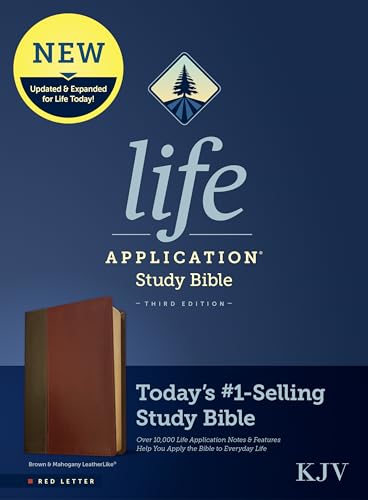 Life Application Study Bible: King James Version, Brown & Mahogany, Leatherlike, Red Letter