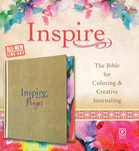 Inspire Prayer: New Living Translation, The Bible for Coloring & Creative Journaling, Metallic Gold