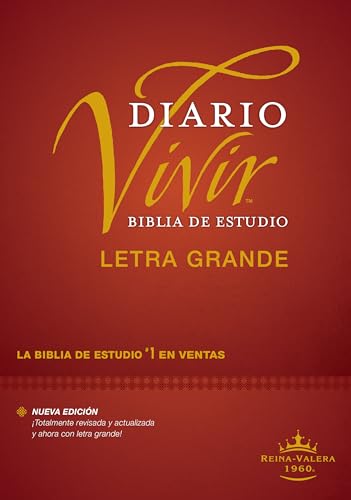 Biblia de Estudio del Diario Vivir Rvr60, Letra Grande (Letra Roja, Tapa Dura): Reina-Valera 1960, tapa dura